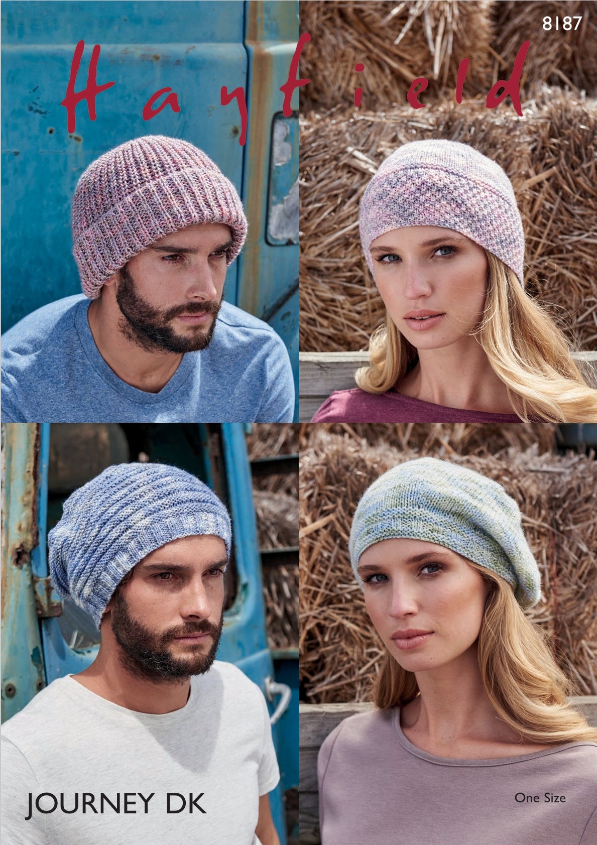 Hayfield Hats Knitting Pattern in DK 8187P PDF DOWNLOAD