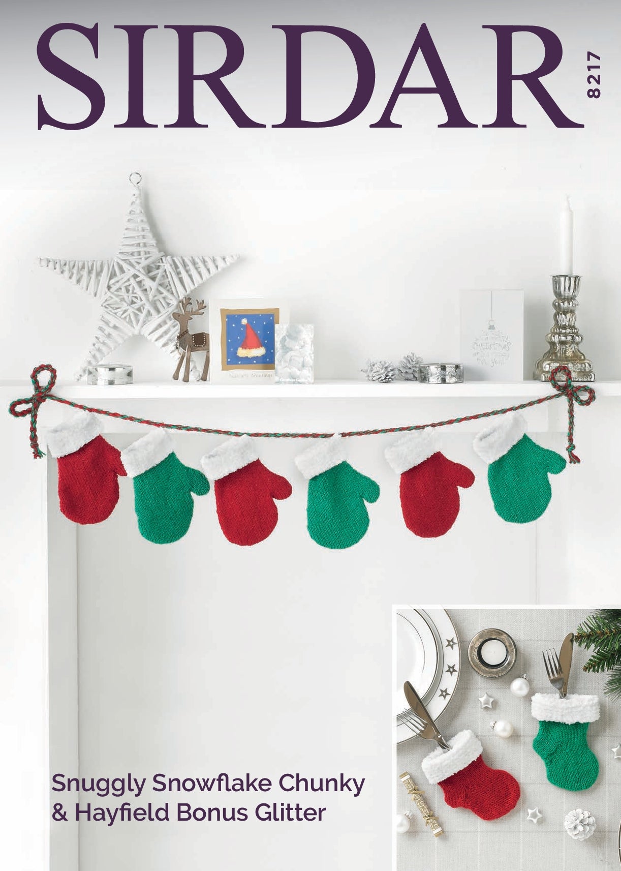 Sirdar Christmas Decorations Knitting Pattern in DK & Chunky 8217P PDF DOWNLOAD