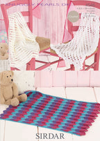 Sirdar Blankets Crochet Pattern in Snuggly Pearls DK 4546P PDF DOWNLOAD