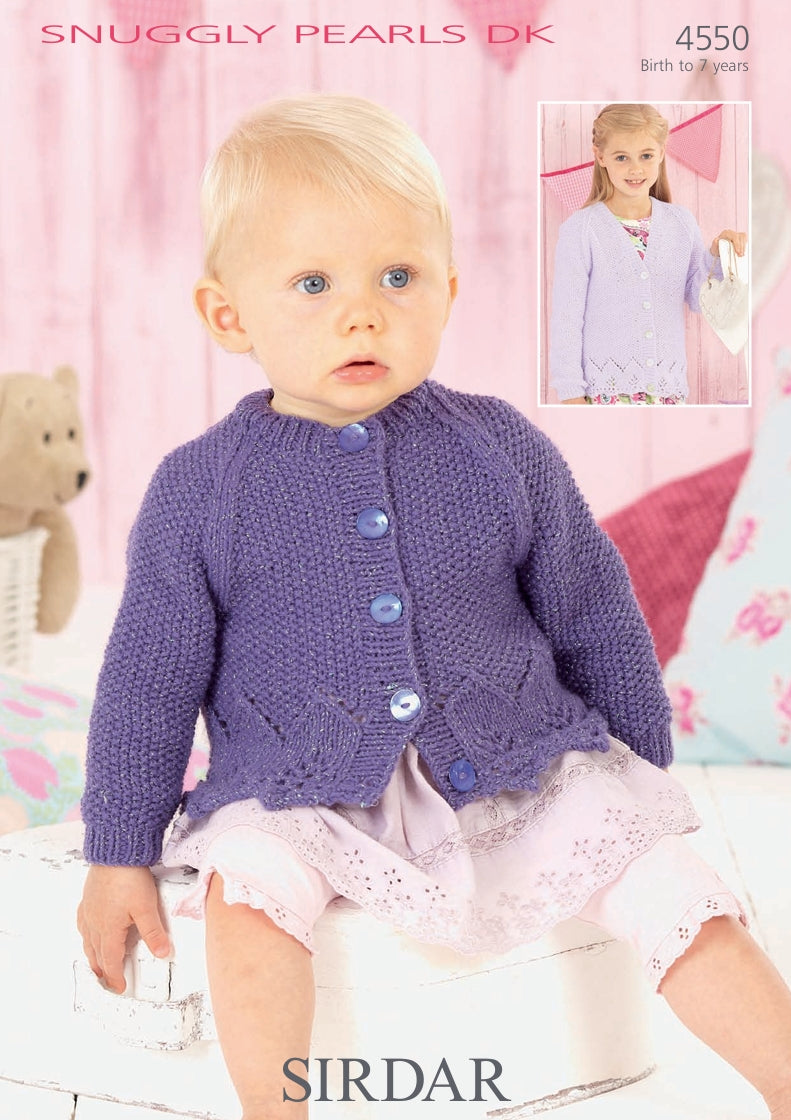 Sirdar Cardigans Knitting Pattern in Snuggly Pearls DK 4550P PDF DOWNLOAD