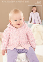 Sirdar Cardigans Knitting Pattern in Snuggly Spots DK 4567P PDF DOWNLOAD