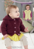 Sirdar Jacket and Waistcoat Knitting Pattern in Snuggly DK 4581P PDF DOWNLOAD