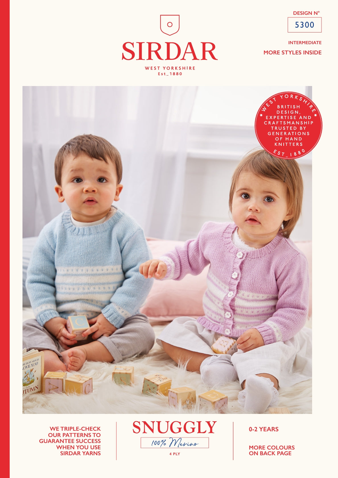 Sirdar Sweater & Cardigan Knitting Pattern in 4ply 5300P PDF DOWNLOAD