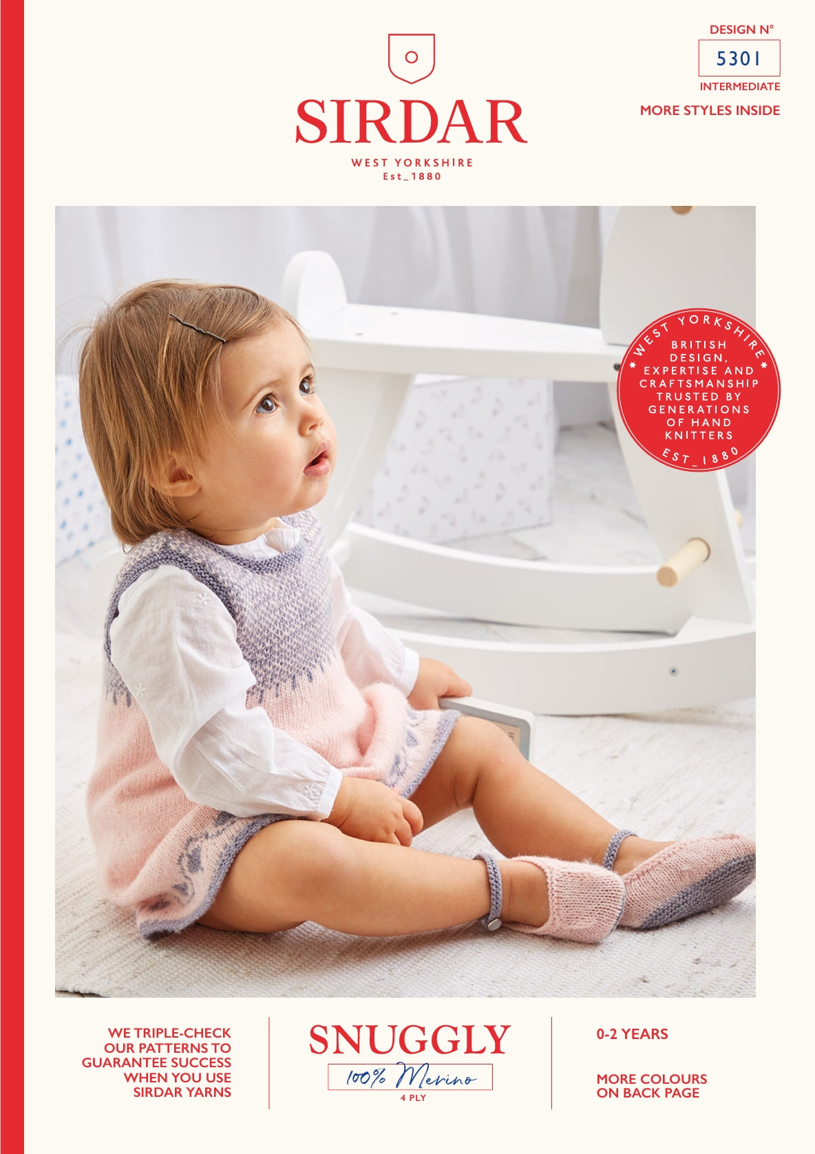 Sirdar Pinafore & Shoes Knitting Pattern in 4ply 5301P PDF DOWNLOAD
