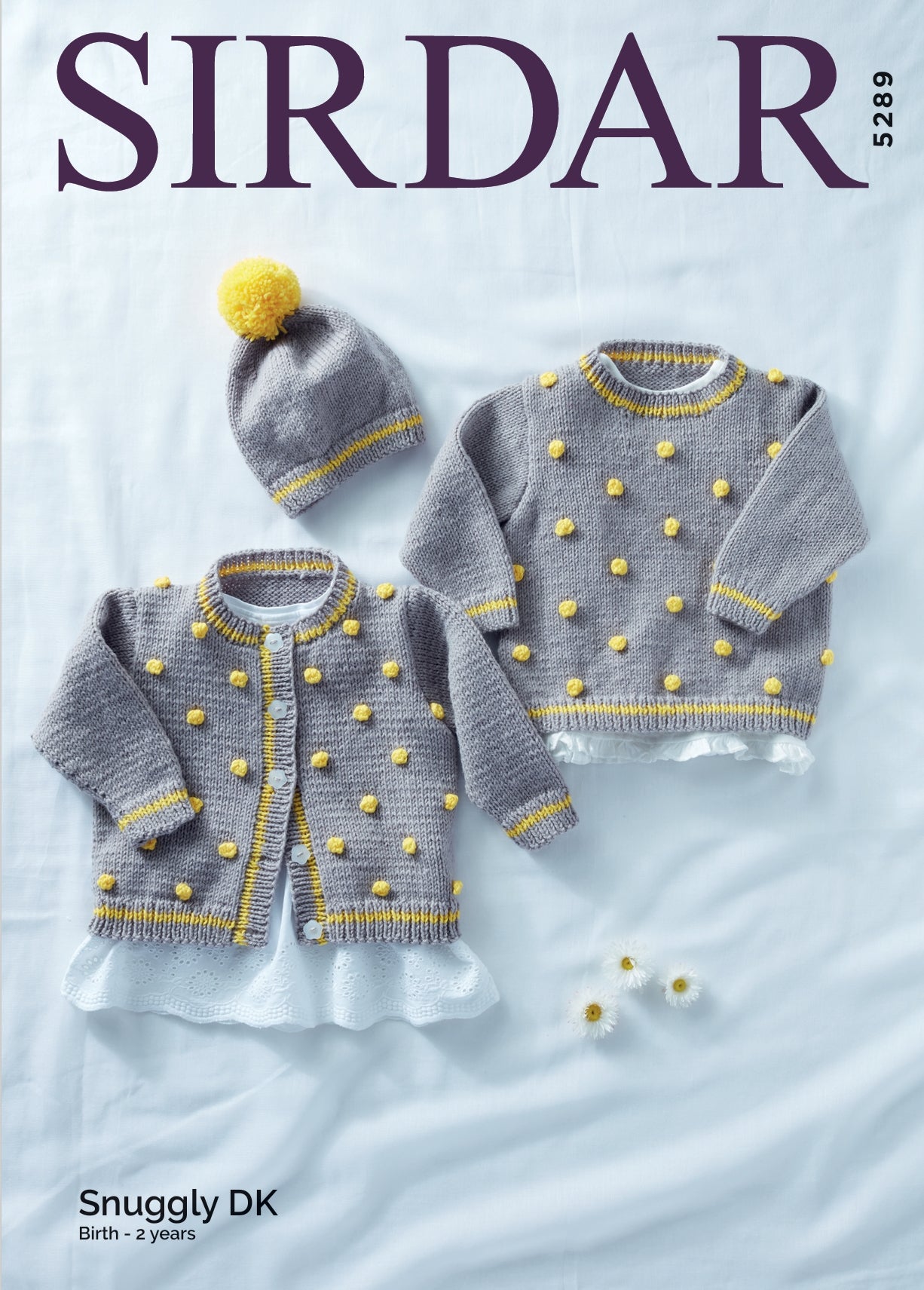 Sirdar Cardigan, Sweater & Hat Knitting Pattern in DK 5289P PDF DOWNLOAD