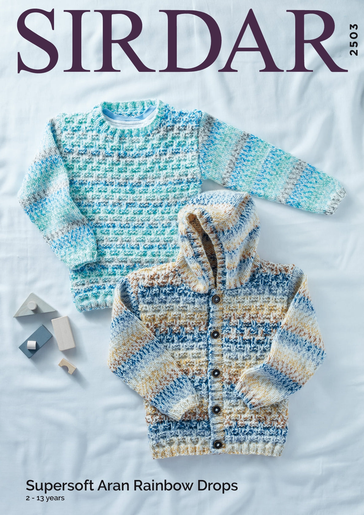 Sirdar Sweater & Hooded Cardigan Knitting Pattern in Aran 2503P PDF DOWNLOAD