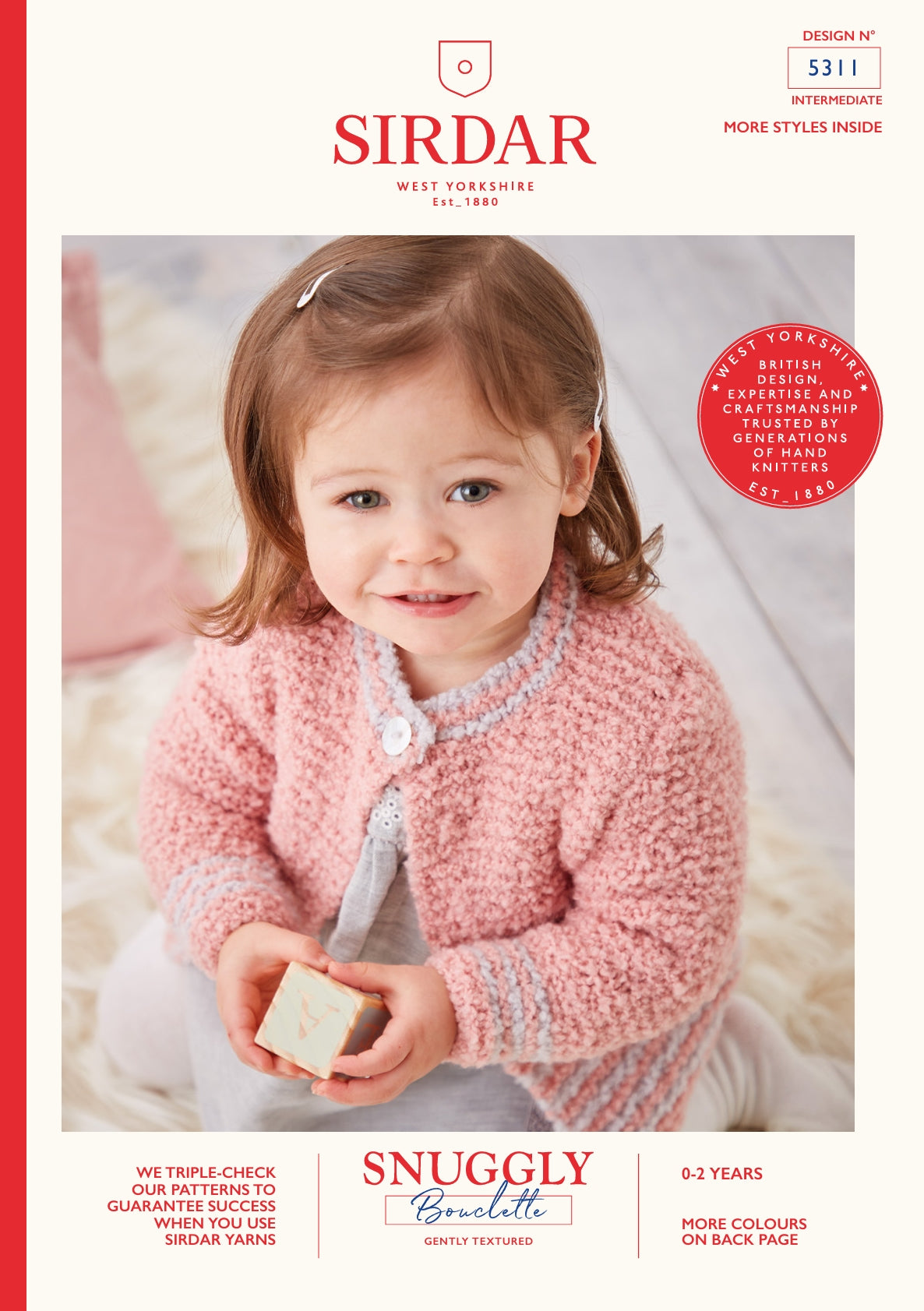 Sirdar Striped Cardigan Knitting Pattern in Aran 5311P PDF DOWNLOAD