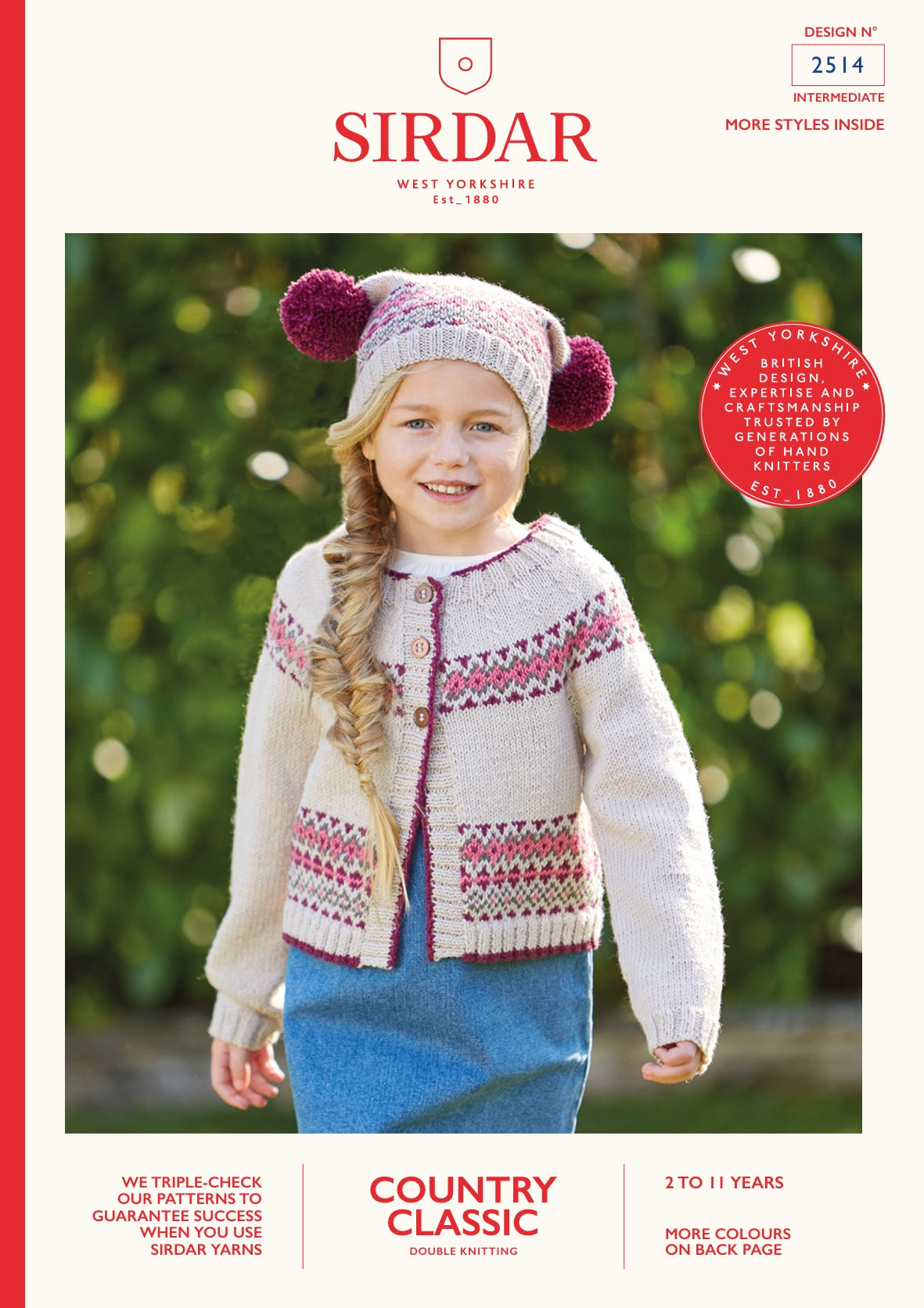 Sirdar Cardigan & Hat Knitting Pattern in DK 2514P PDF DOWNLOAD