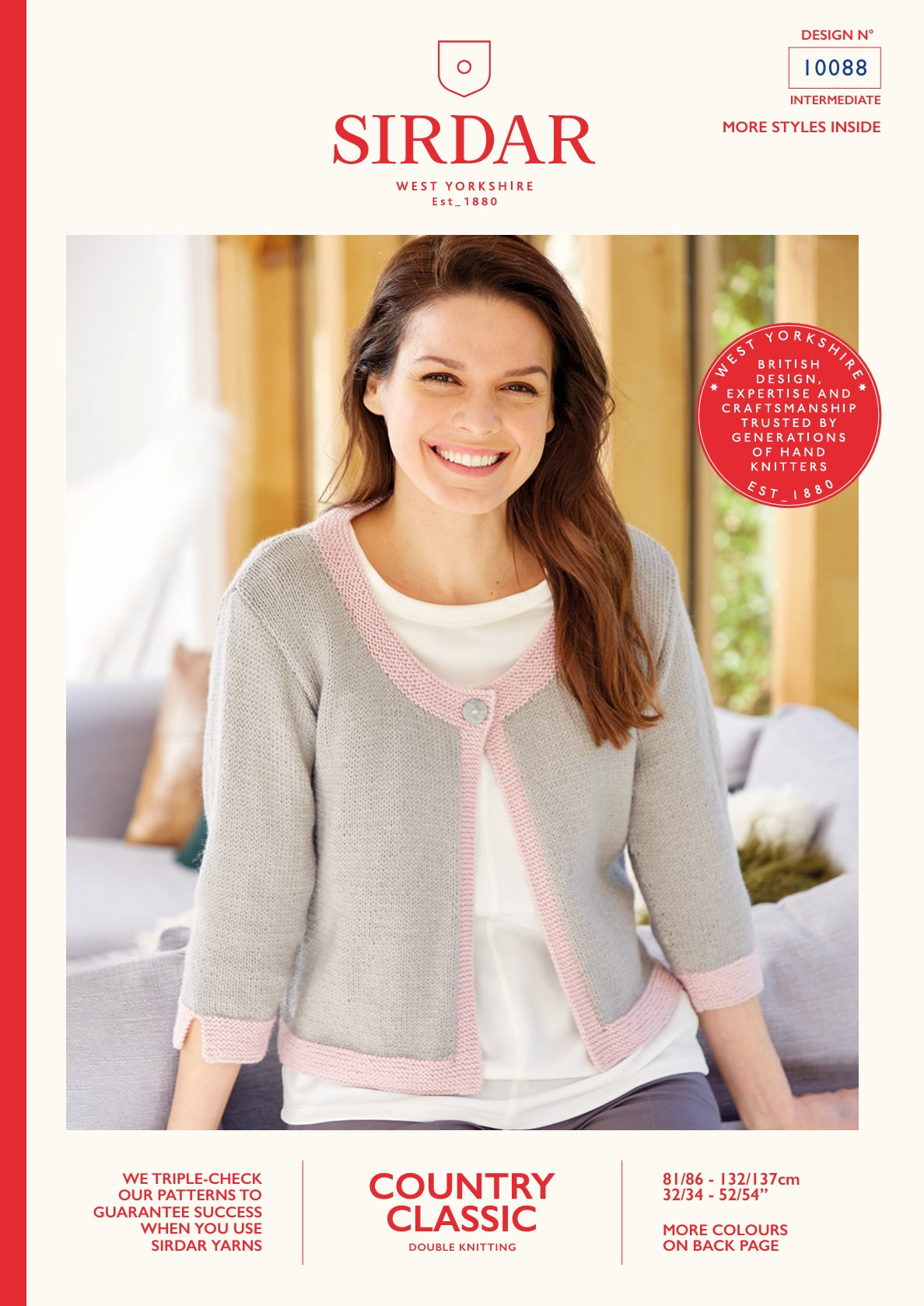 Sirdar Jacket Knitting Pattern in DK 10088P PDF DOWNLOAD