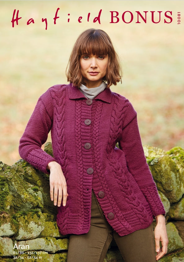 Hayfield Jacket Knitting Pattern in Aran 10081P PDF DOWNLOAD