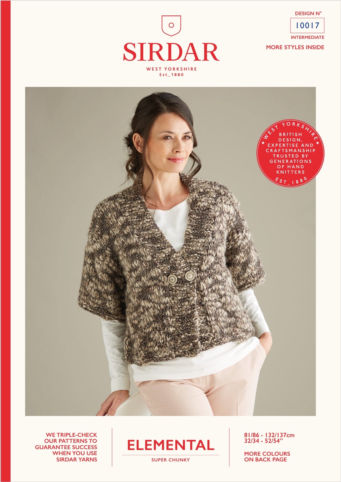 Sirdar Cardigan Knitting Pattern in Super Chunky 10017P PDF DOWNLOAD