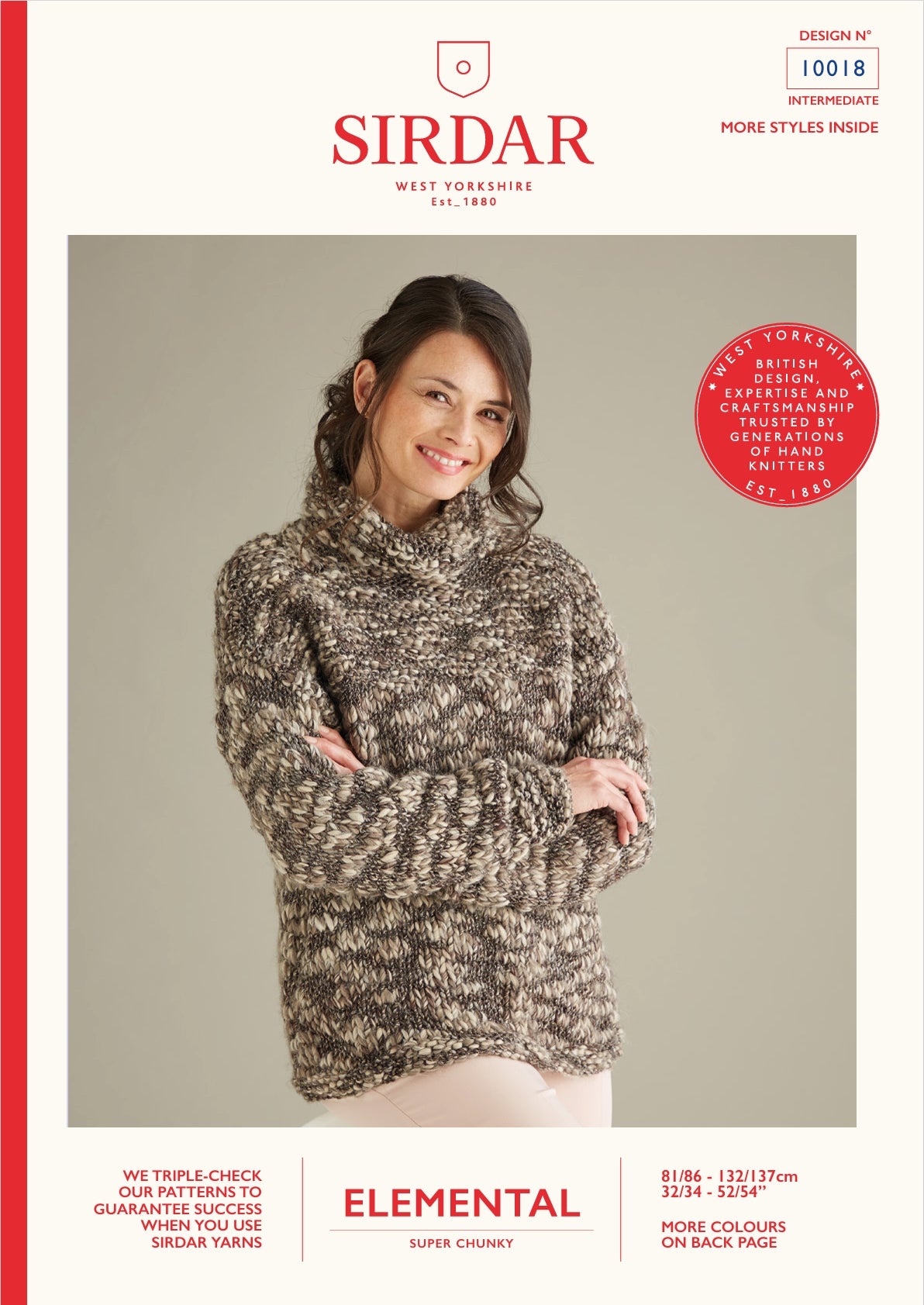 Sirdar Cowl Neck Sweater Knitting Pattern in Super Chunky 10018P PDF DOWNLOAD