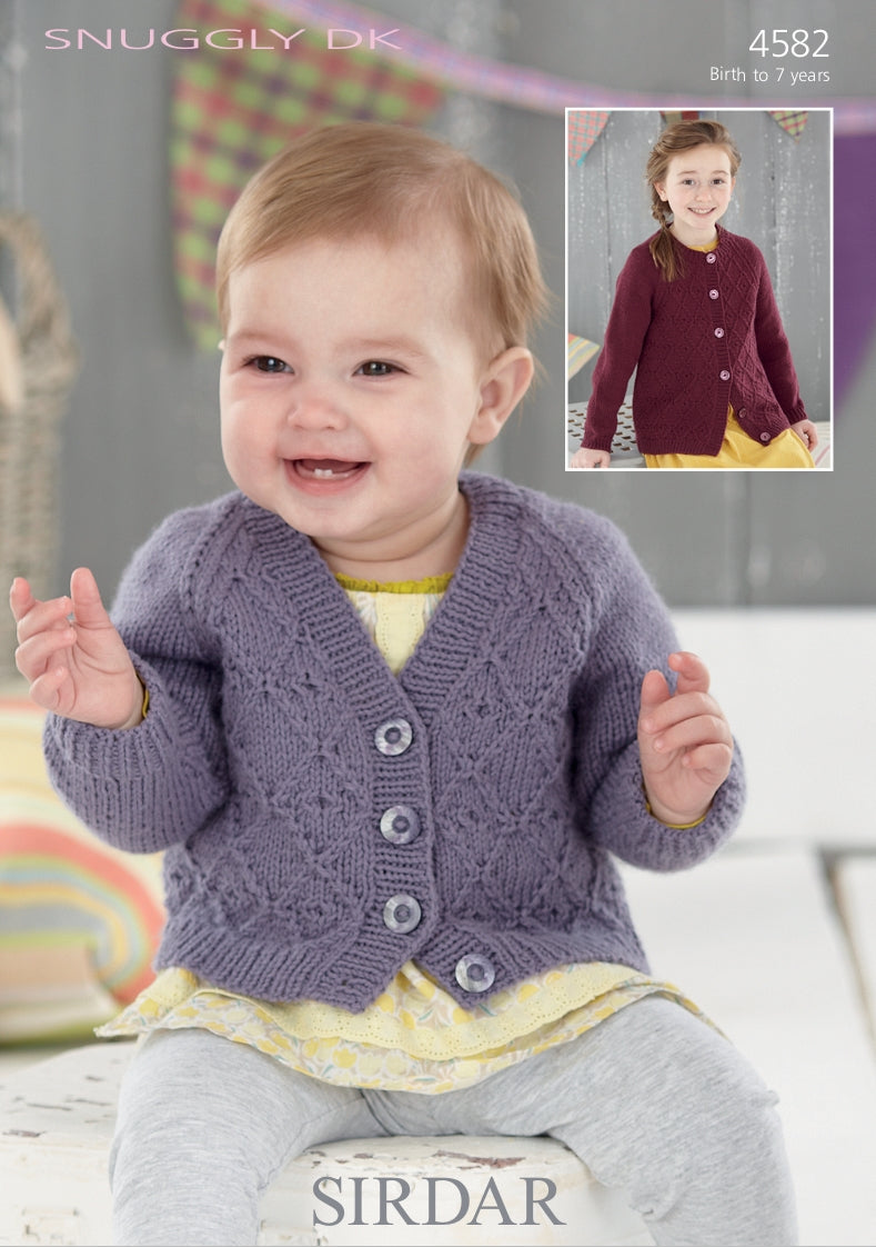 Sirdar Cardigans Knitting Pattern in Snuggly DK 4582P PDF DOWNLOAD