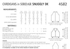 Sirdar Cardigans Knitting Pattern in Snuggly DK 4582P PDF DOWNLOAD