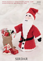 Sirdar Cone Shaped Santa Knitting Pattern in Snuggly Snowflake DK and Hayfield Bonus DK 4586P PDF DOWNLOAD