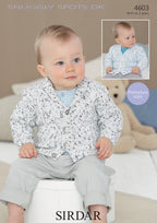 Sirdar Baby Boys Cardigans Knitting Pattern in Snuggly Spots DK 4603P PDF DOWNLOAD