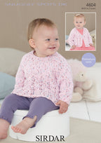 Sirdar Sweater and Cardigan Knitting Pattern in Snuggly Spots DK 4604P PDF DOWNLOAD