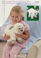 Sirdar Lamb Toy Knitting Pattern in Snuggly Snowflake DK and Baby Crofter DK 4610P PDF DOWNLOAD