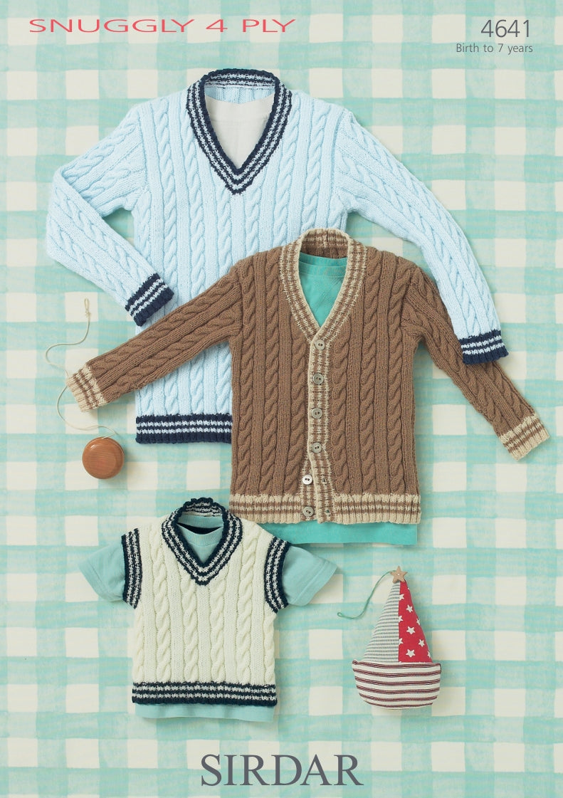 Sirdar Sweater, Tank and Cardigan Knitting Pattern in Snuggly 4ply 4641P PDF DOWNLOAD