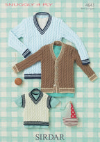 Sirdar Sweater, Tank and Cardigan Knitting Pattern in Snuggly 4ply 4641P PDF DOWNLOAD