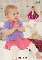 Sirdar Cardigans Knitting Pattern in Snuggly DK 4654P PDF DOWNLOAD