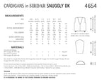 Sirdar Cardigans Knitting Pattern in Snuggly DK 4654P PDF DOWNLOAD
