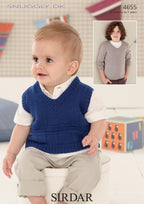 Sirdar Tank and Sweater Knitting Pattern in Snuggly DK 4655P PDF DOWNLOAD
