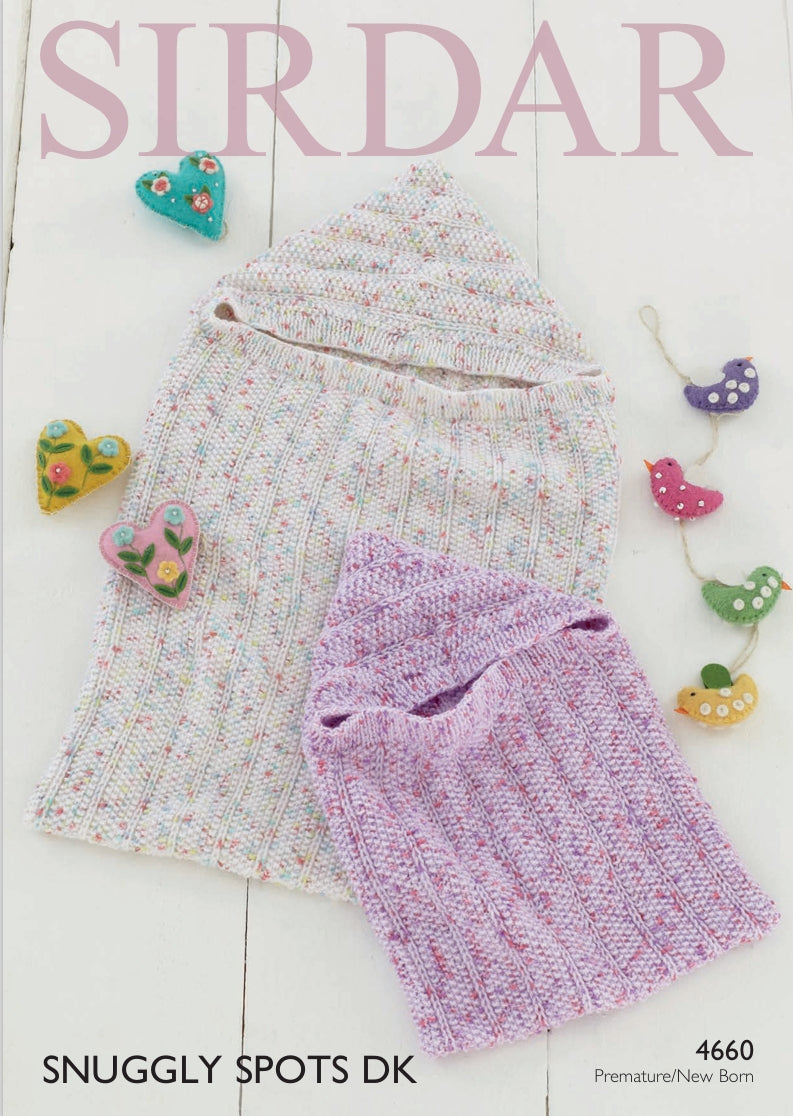 Sirdar Baby Nest Knitting Pattern in Snuggly Spots DK 4660P PDF DOWNLOAD