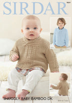 Sirdar Sweaters Knitting Pattern in Snuggly Baby Bamboo DK 4664P PDF DOWNLOAD