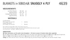 Sirdar Blankets Crochet Pattern in Snuggly 4ply 4639P PDF DOWNLOAD