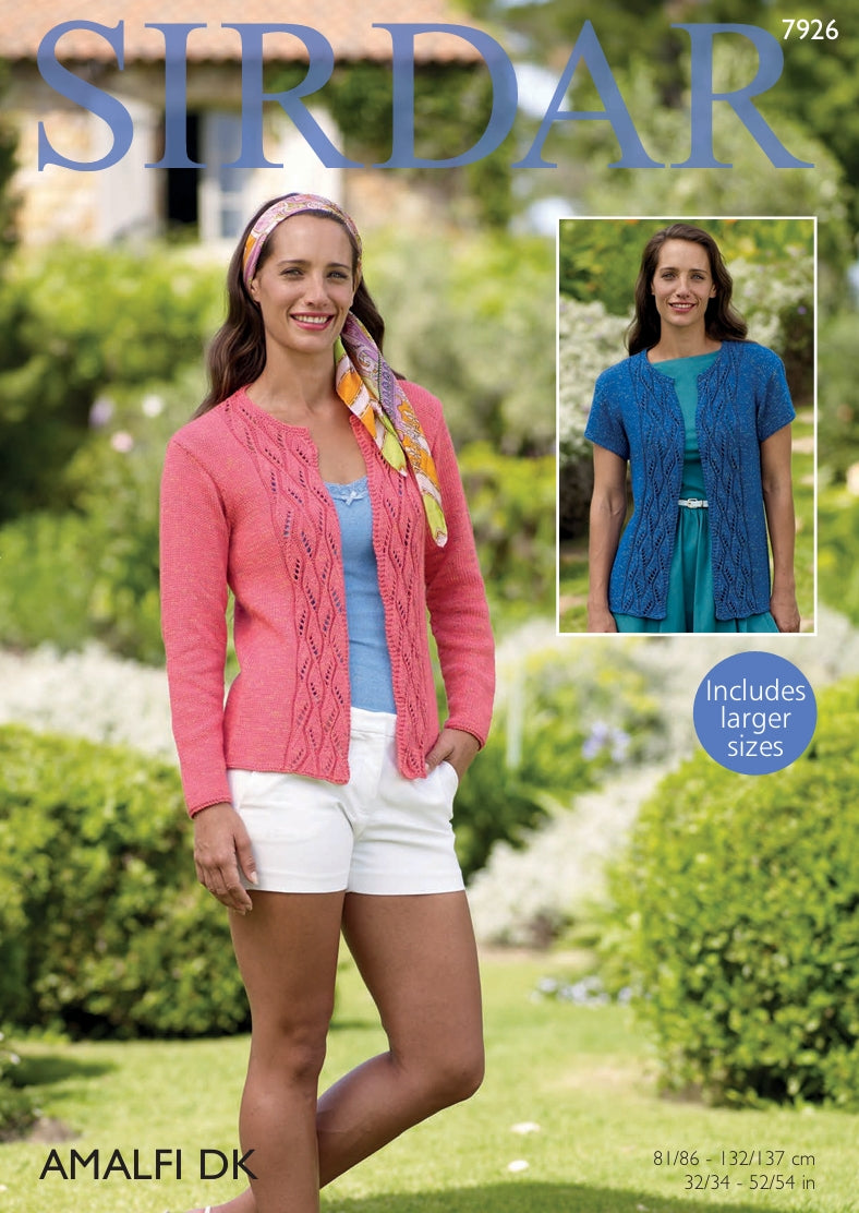 Sirdar Jackets Knitting Pattern in Sirdar Amalfi DK 7926P PDF DOWNLOAD