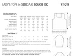 Sirdar Ladys Tops Knitting Pattern in Sirdar Soukie DK 7929P PDF DOWNLOAD