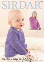 Sirdar Cardigans Knitting Pattern in Snuggly Baby Bamboo DK 4667P PDF DOWNLOAD