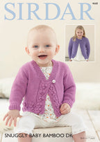 Sirdar Cardigans Knitting Pattern in Snuggly Baby Bamboo DK 4668P PDF DOWNLOAD