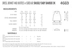 Sirdar Dress, Bonnet and Bootees Knitting Pattern in Snuggly Baby Bamboo DK 4669P PDF DOWNLOAD