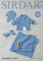 Sirdar Jacket, Helmet and Bootees Knitting Pattern in Snuggly 4ply 4686P PDF DOWNLOAD