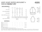 Sirdar Jacket, Helmet and Bootees Knitting Pattern in Snuggly 4ply 4686P PDF DOWNLOAD