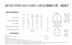Sirdar Baby Girls Hooded Jacket and Blanket Knitting Pattern in Snuggly 4ply 4687P PDF DOWNLOAD