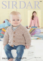 Sirdar Cardigans Knitting Pattern in Snuggly Tutti Frutti 4692P PDF DOWNLOAD