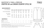 Sirdar Tank Top and Waistcoat Knitting Pattern in Crofter DK and Country Style DK 7982P PDF DOWNLOAD