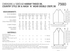 Sirdar Cardigans Knitting Pattern in Harrap Tweed DK and Double Crepe DK 7980P PDF DOWNLOAD