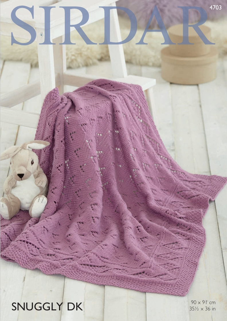 Sirdar blanket Knitting Pattern in Snuggly DK 4703P PDF DOWNLOAD