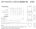 Sirdar Boys Sweaters Knitting Pattern in Snuggly DK 4705P PDF DOWNLOAD