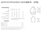 Sirdar Baby Boy Coat, Mittens and Bootees Knitting Pattern in Snuggly DK 4706P PDF DOWNLOAD