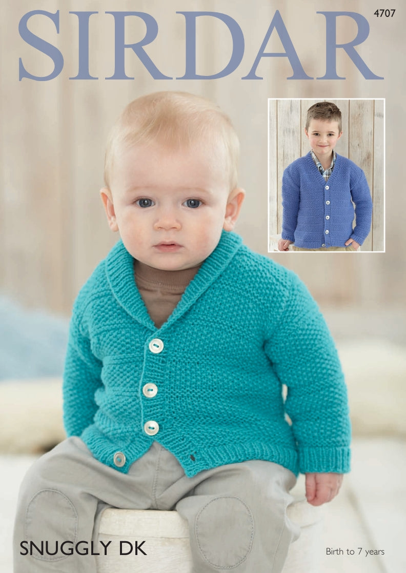 Sirdar Cardigans Knitting Pattern in Snuggly DK 4707P PDF DOWNLOAD