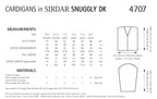 Sirdar Cardigans Knitting Pattern in Snuggly DK 4707P PDF DOWNLOAD