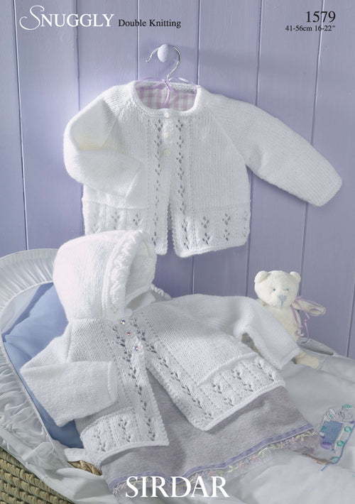 Sirdar Matinee Coats Knitting Pattern in Snuggly DK 1579P PDF DOWNLOAD