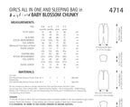 Hayfield Girls All in One and Sleeping Bag Knitting Pattern in Hayfield Baby Blossom Chunky 4714P PDF DOWNLOAD