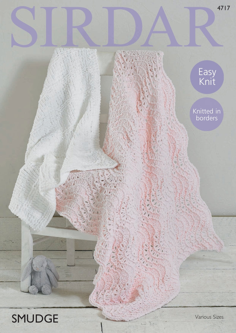 Sirdar Blankets Knitting Pattern in Sirdar Smudge 4717P PDF DOWNLOAD