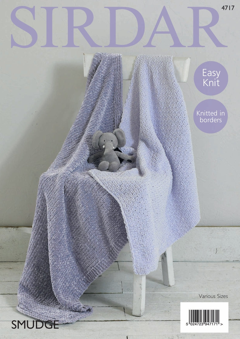 Sirdar Blankets Knitting Pattern in Sirdar Smudge 4717P PDF DOWNLOAD